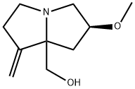 1H-Pyrrolizine-7a(5H)-methanol, tetrahydro-6-methoxy-1-methylene-, (6S)- Structure