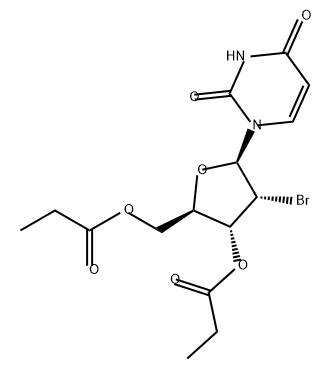 Uridine, 2'-bromo-2'-deoxy-, 3',5'-dipropanoate (9CI) Structure