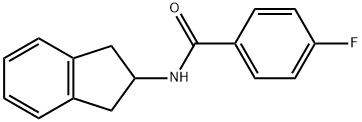 Benzamide, N-(2,3-dihydro-1H-inden-2-yl)-4-fluoro- 구조식 이미지