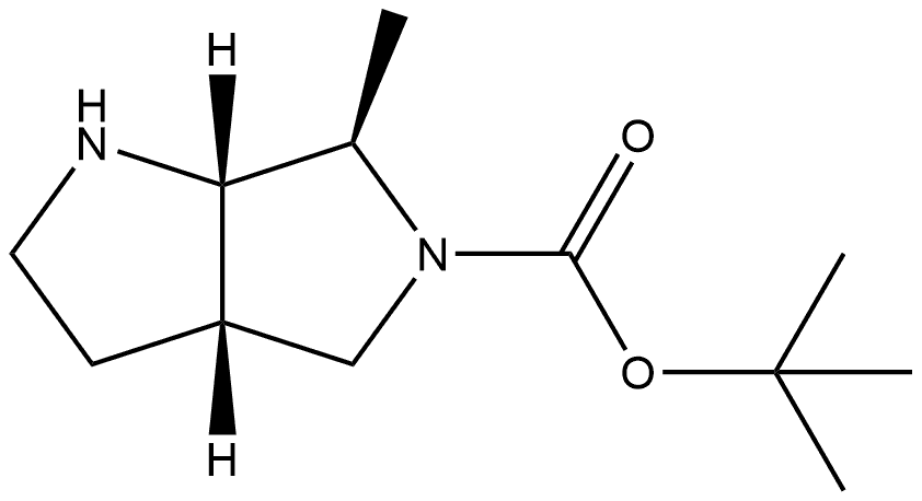 tert-butyl (3aS,6R,6aS)-6-methyl-octahydropyrrolo[3,4-b]pyrrole-5-carboxylate 구조식 이미지