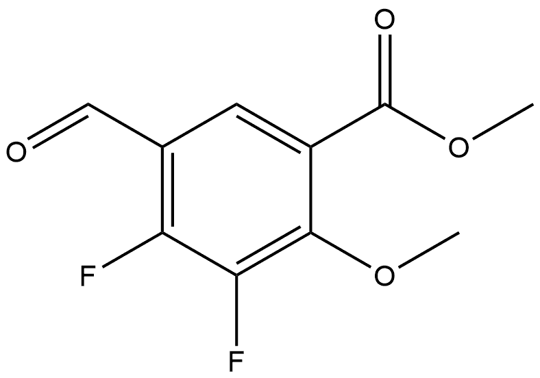 Methyl 3,4-difluoro-5-formyl-2-methoxybenzoate 구조식 이미지