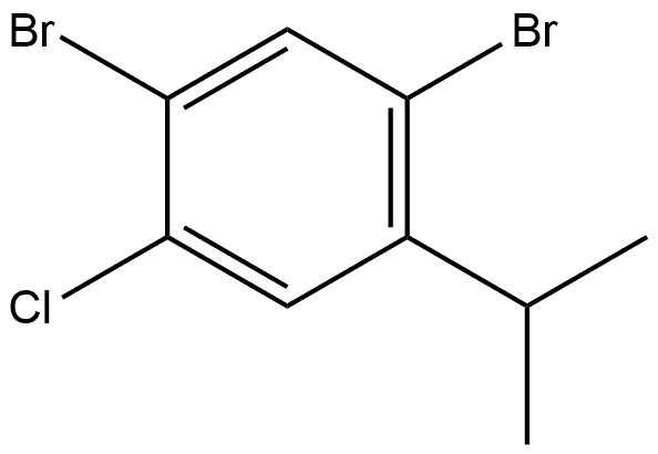 1,5-Dibromo-2-chloro-4-isopropylbenzene Structure