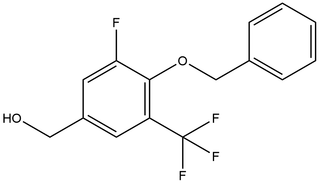 (4-(Benzyloxy)-3-fluoro-5-(trifluoromethyl)phenyl)methanol Structure