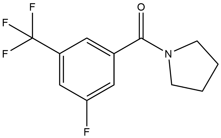 (3-Fluoro-5-(trifluoromethyl)phenyl)(pyrrolidin-1-yl)methanone Structure