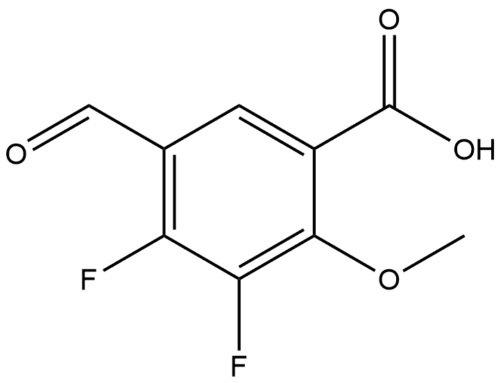 3,4-Difluoro-5-formyl-2-methoxybenzoic acid Structure