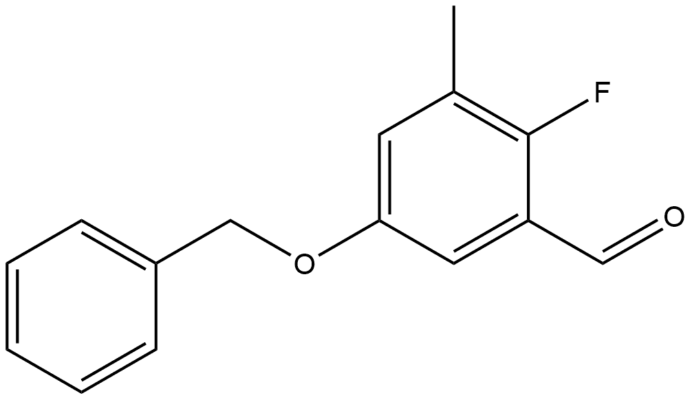 5-(Benzyloxy)-2-fluoro-3-methylbenzaldehyde Structure