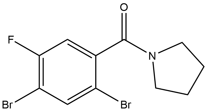 (2,4-Dibromo-5-fluorophenyl)(pyrrolidin-1-yl)methanone Structure