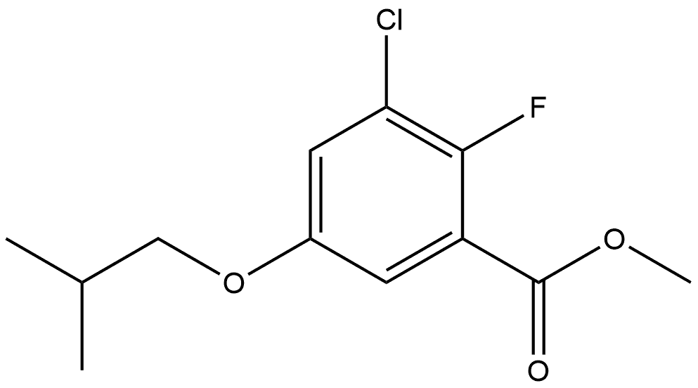 Methyl 3-chloro-2-fluoro-5-isobutoxybenzoate Structure