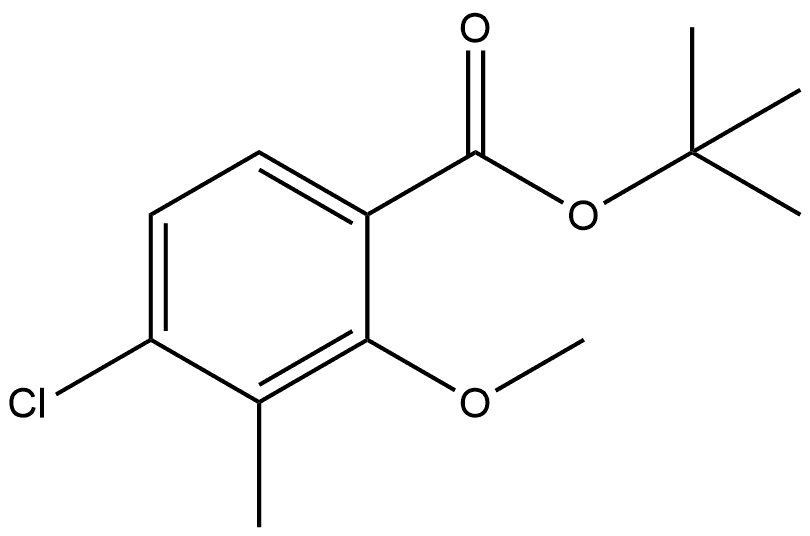 tert-butyl 4-chloro-2-methoxy-3-methylbenzoate Structure