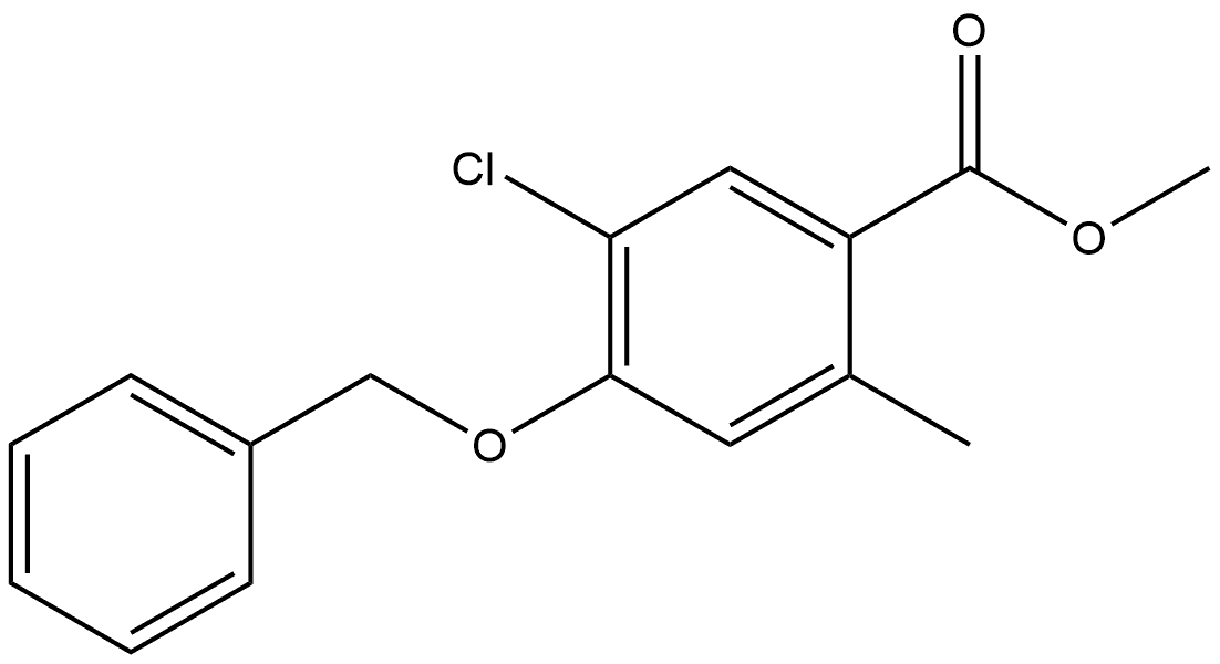Methyl 4-(benzyloxy)-5-chloro-2-methylbenzoate 구조식 이미지