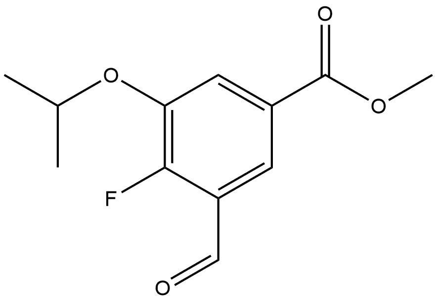 Methyl 4-fluoro-3-formyl-5-isopropoxybenzoate Structure