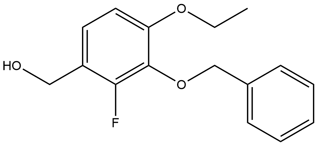 (3-(Benzyloxy)-4-ethoxy-2-fluorophenyl)methanol Structure