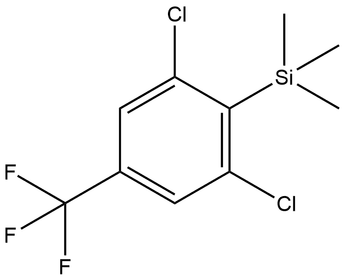 2,6-Dichloro-4-(trifluoromethyl)-1-(trimethylsilyl)benzene Structure