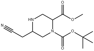 1-(tert-Butyl) 2-methyl 5-(cyanomethyl)piperazine-1,2-dicarboxylate Structure