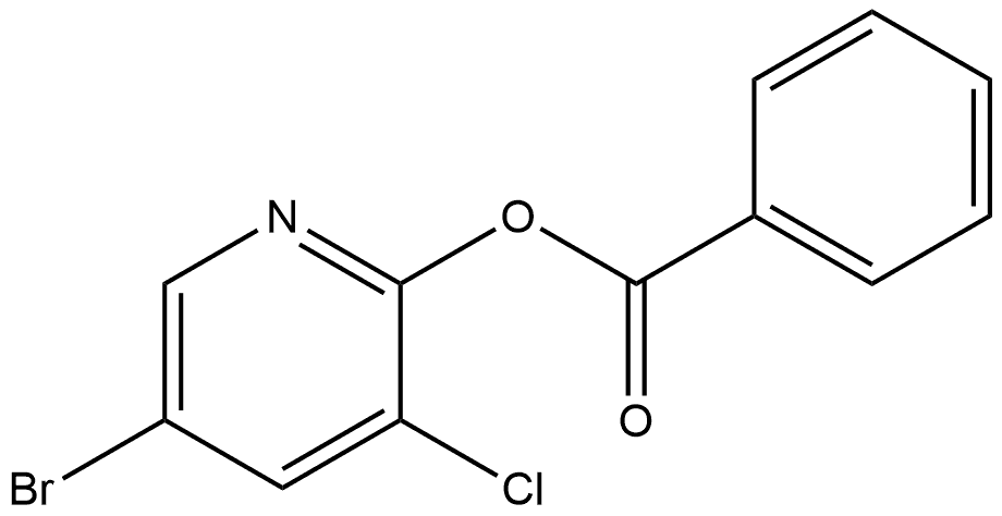 2-Pyridinol, 5-bromo-3-chloro-, 2-benzoate Structure