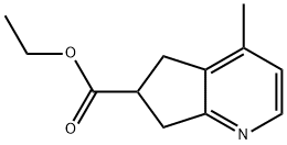 5H-Cyclopenta[b]pyridine-6-carboxylic acid, 6,7-dihydro-4-methyl-, ethyl ester 구조식 이미지