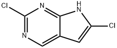 2,6-Dichloro-7H-pyrrolo[2,3-d]pyrimidine 구조식 이미지