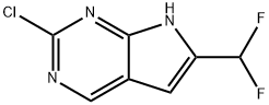 2-Chloro-6-(difluoromethyl)-7H-pyrrolo[2,3-d]pyrimidine Structure