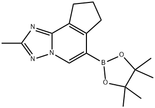 2-Methyl-6-(4,4,5,5-tetramethyl-1,3,2-dioxaborolan-2-yl)-8,9-dihydro-7H-cyclopenta[c][1,2,4]triazolo[1,5-a]pyridine 구조식 이미지