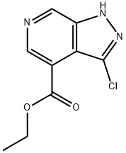 Ethyl 3-chloro-1H-pyrazolo[3,4-c]pyridine-4-carboxylate 구조식 이미지