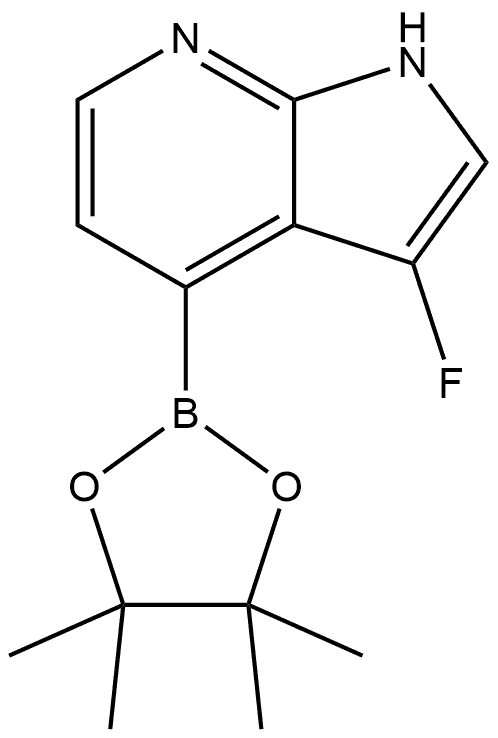 1H-Pyrrolo[2,3-b]pyridine, 3-fluoro-4-(4,4,5,5-tetramethyl-1,3,2-dioxaborolan-2-yl)- Structure