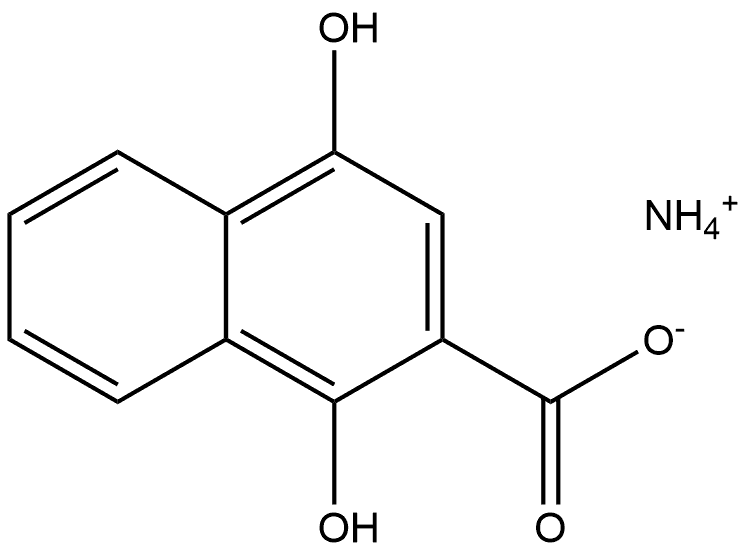 2-Naphthalenecarboxylic acid, 1,4-dihydroxy-, ammonium salt (1:1) Structure