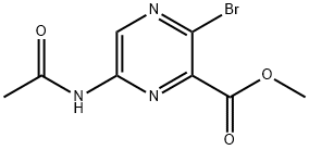 Methyl 6-acetamido-3-bromopyrazine-2-carboxylate Structure