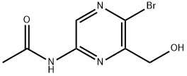 N-(5-Bromo-6-(hydroxymethyl)pyrazin-2-yl)acetamide 구조식 이미지