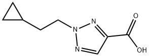 2-(2-Cyclopropylethyl)-2H-1,2,3-triazole-4-carboxylic acid 구조식 이미지