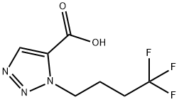 1-(4,4,4-Trifluorobutyl)-1H-1,2,3-triazole-5-carboxylic acid 구조식 이미지