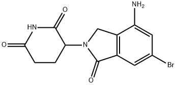 3-(4-Amino-6-bromo-1-oxoisoindolin-2-yl)piperidine-2,6-dione 구조식 이미지