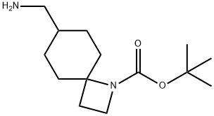 1-Azaspiro[3.5]nonane-1-carboxylic acid, 7-(aminomethyl)-, 1,1-dimethylethyl ester Structure