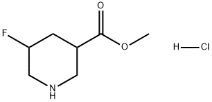 3-Piperidinecarboxylic acid, 5-fluoro-, methyl ester, hydrochloride (1:1) Structure