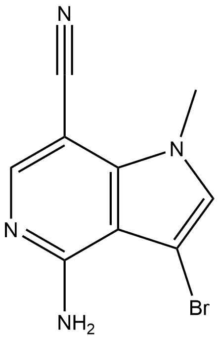 4-amino-3-bromo-1-methyl-pyrrolo[3,2-c]pyridine-7-carbonitrile 구조식 이미지