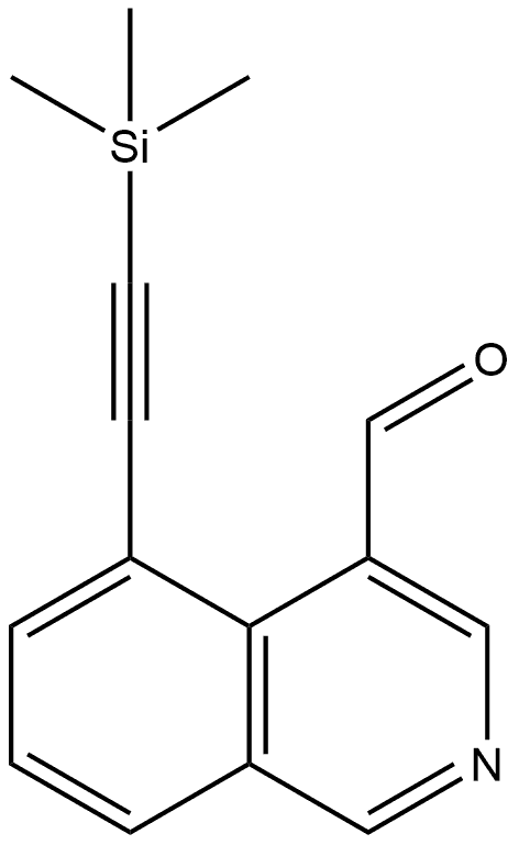 5-(2-(trimethylsilyl)ethynyl)isoquinoline-4-carbaldehyde Structure