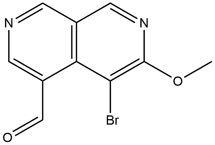 5-bromo-6-methoxy-2,7-naphthyridine-4-carbaldehyde 구조식 이미지