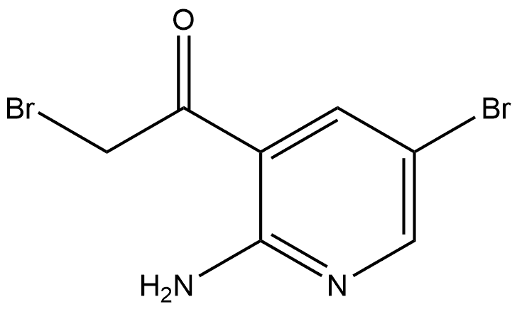 Ethanone, 1-(2-amino-5-bromo-3-pyridinyl)-2-bromo- Structure