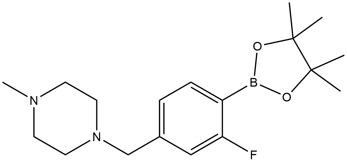 2-Fluoro-4-(4-methylpiperazinomethyl)phenylboronic acid, pinacol ester Structure