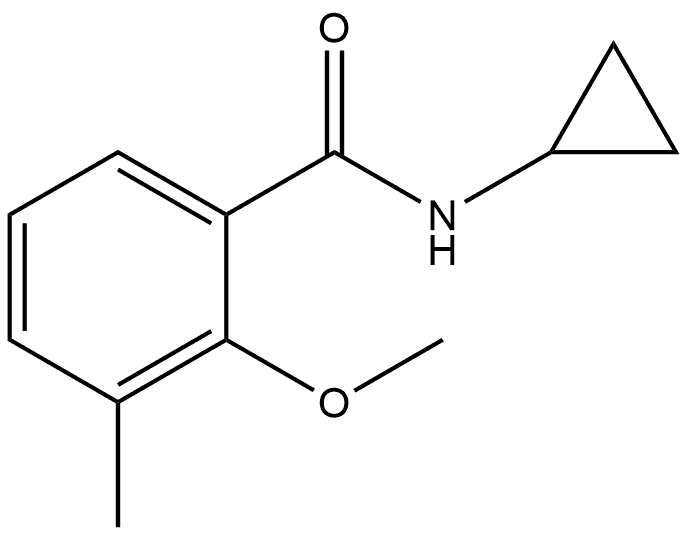 N-cyclopropyl-2-methoxy-3-methylbenzamide 구조식 이미지