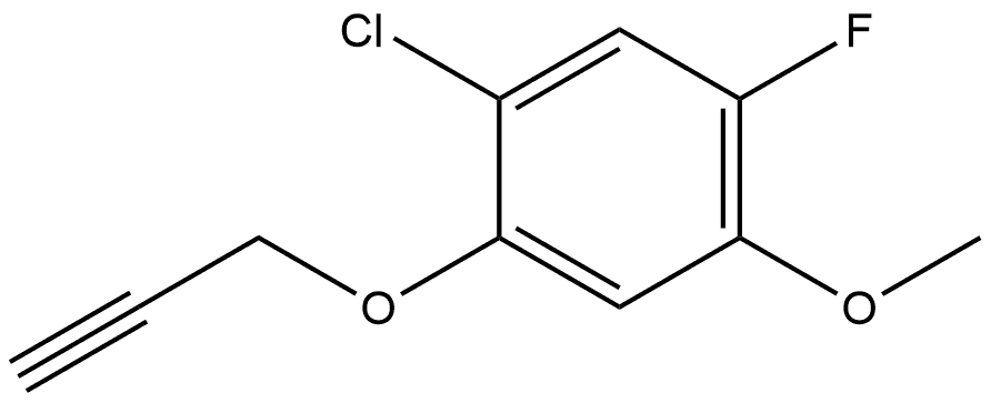 1-chloro-5-fluoro-4-methoxy-2-(prop-2-yn-1-yloxy)benzene 구조식 이미지