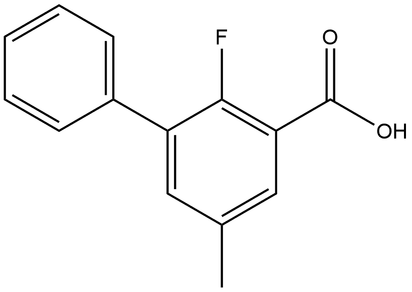 2-Fluoro-5-methyl-[1,1'-biphenyl]-3-carboxylic acid Structure