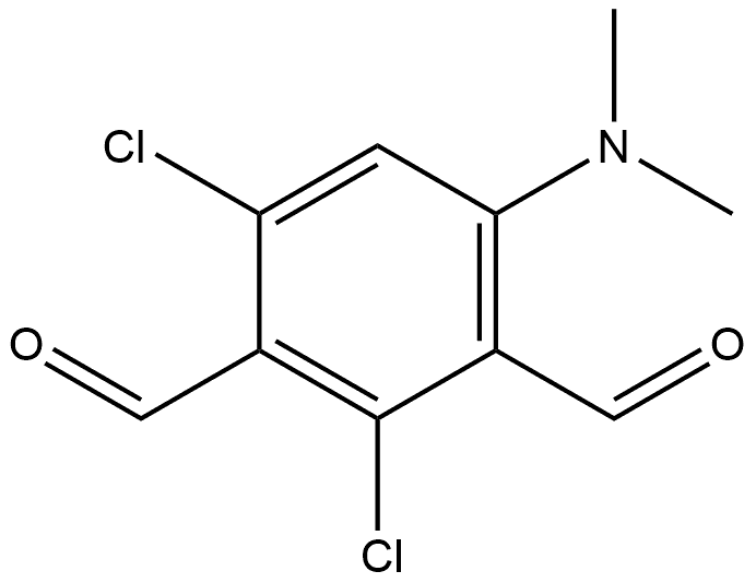 2,4-dichloro-6-(dimethylamino)isophthalaldehyde Structure