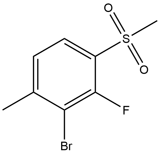 2-bromo-3-fluoro-1-methyl-4-(methylsulfonyl)benzene Structure