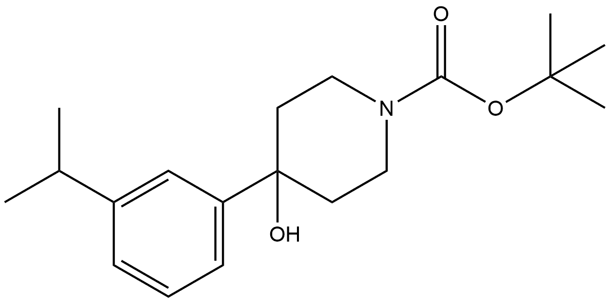 tert-butyl 4-hydroxy-4-(3-isopropylphenyl)piperidine-1-carboxylate Structure