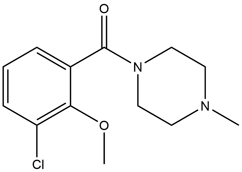 (3-chloro-2-methoxyphenyl)(4-methylpiperazin-1-yl)methanone 구조식 이미지