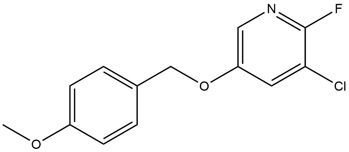 3-chloro-2-fluoro-5-((4-methoxybenzyl)oxy)pyridine 구조식 이미지
