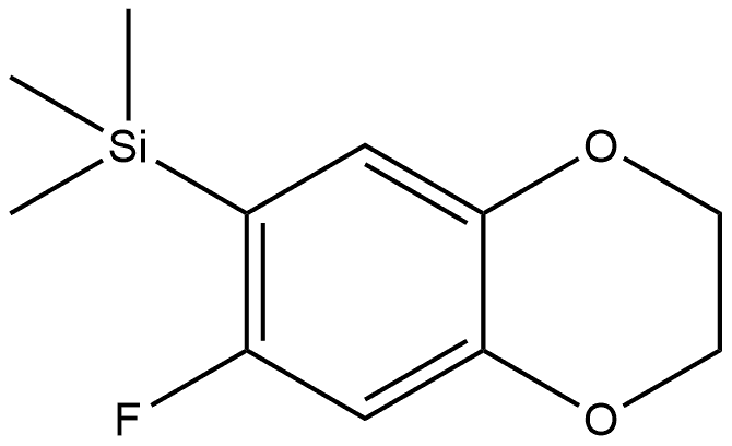 (7-fluoro-2,3-dihydrobenzo[b][1,4]dioxin-6-yl)trimethylsilane Structure