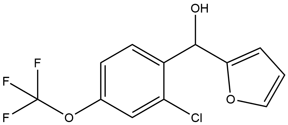 (2-chloro-4-(trifluoromethoxy)phenyl)(furan-2-yl)methanol 구조식 이미지