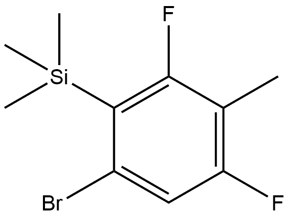 (6-bromo-2,4-difluoro-3-methylphenyl)trimethylsilane Structure