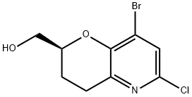 (S)-(8-Bromo-6-chloro-3,4-dihydro-2H-pyrano[3,2-b]pyridin-2-yl)methanol Structure